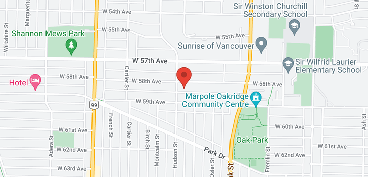 map of 1276 W 58TH AVENUE